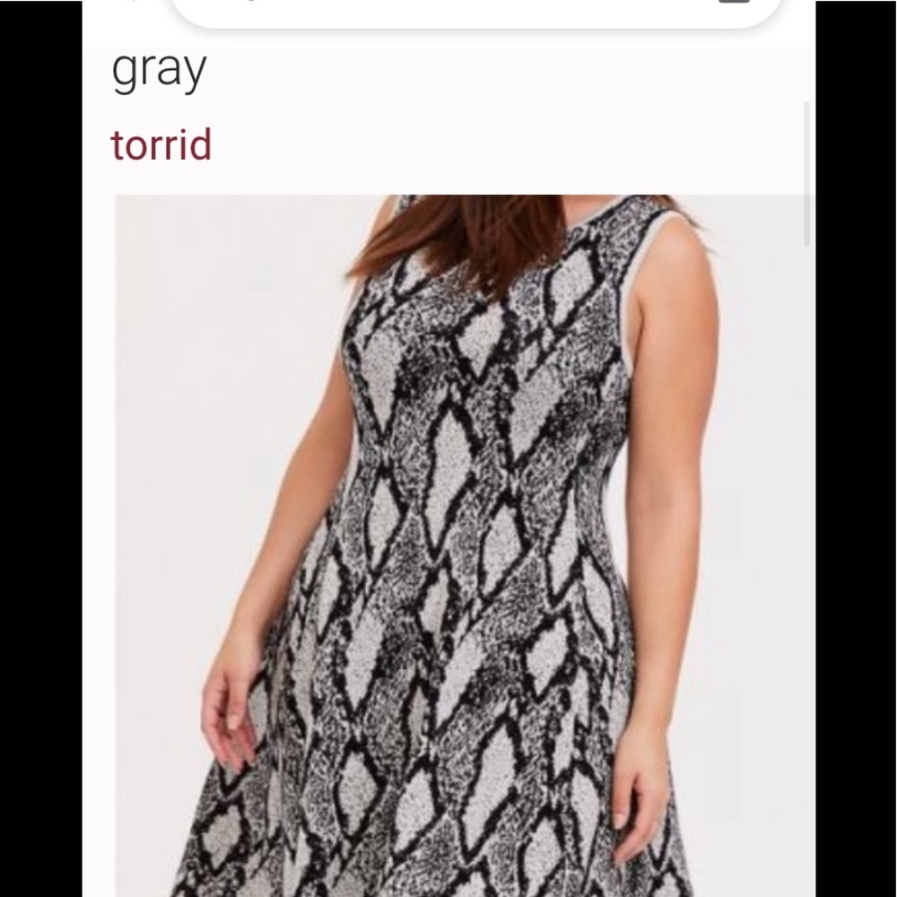 Torrid sweater dress snake prints dress size 2 plus size - Picture 12 of 13
